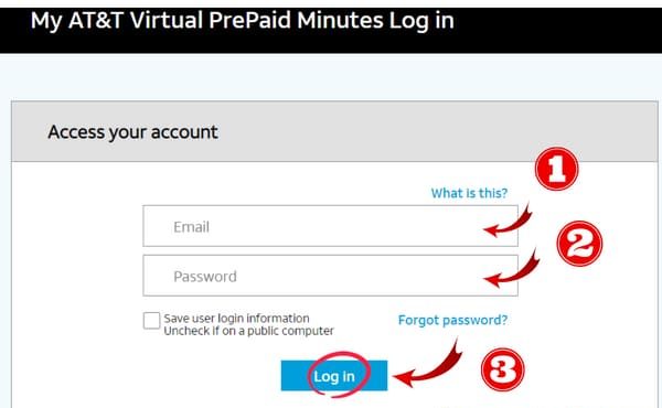 at&t prepaid login