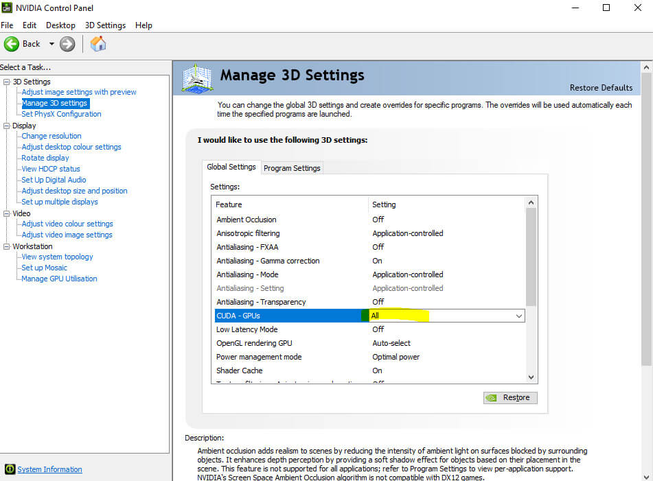 best nvidia control panel settings