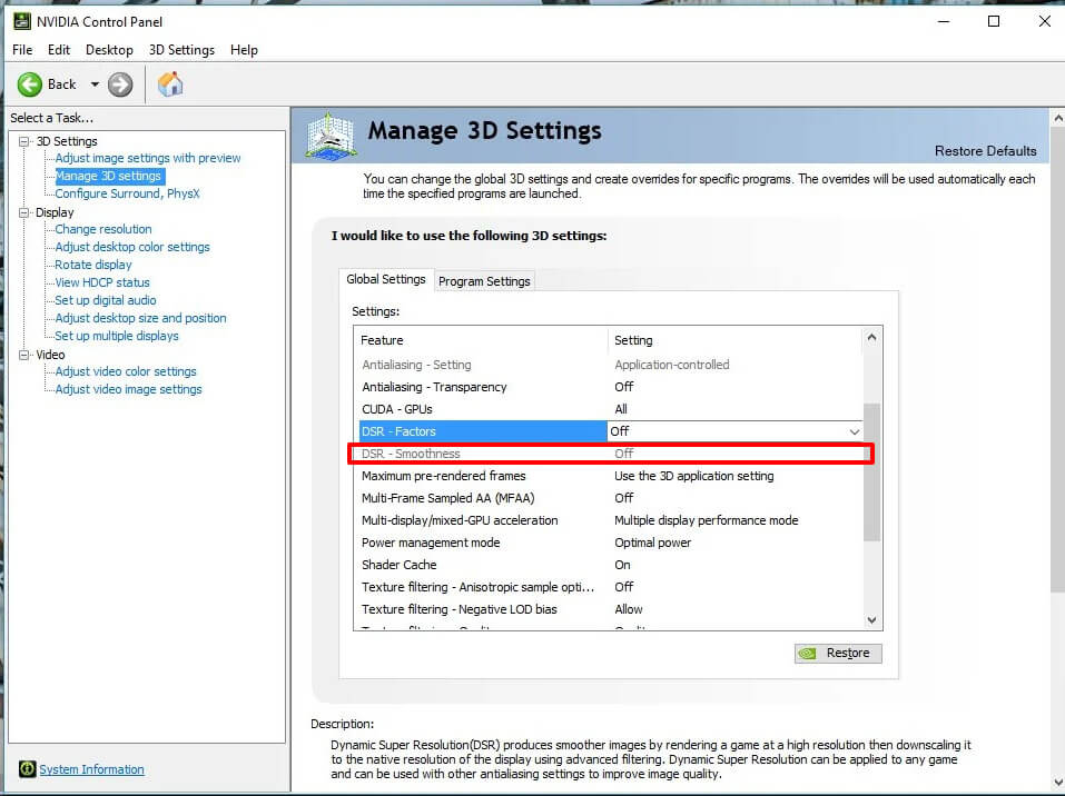 best nvidia control panel settings