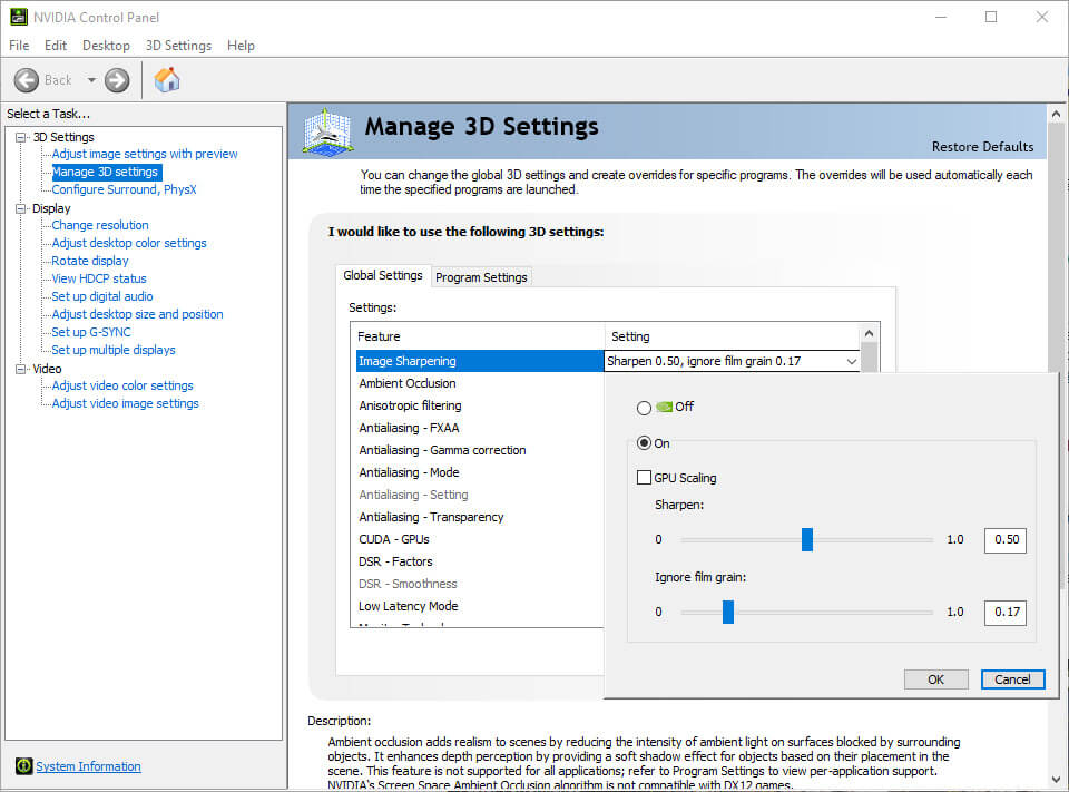 best nvidia control panel settings