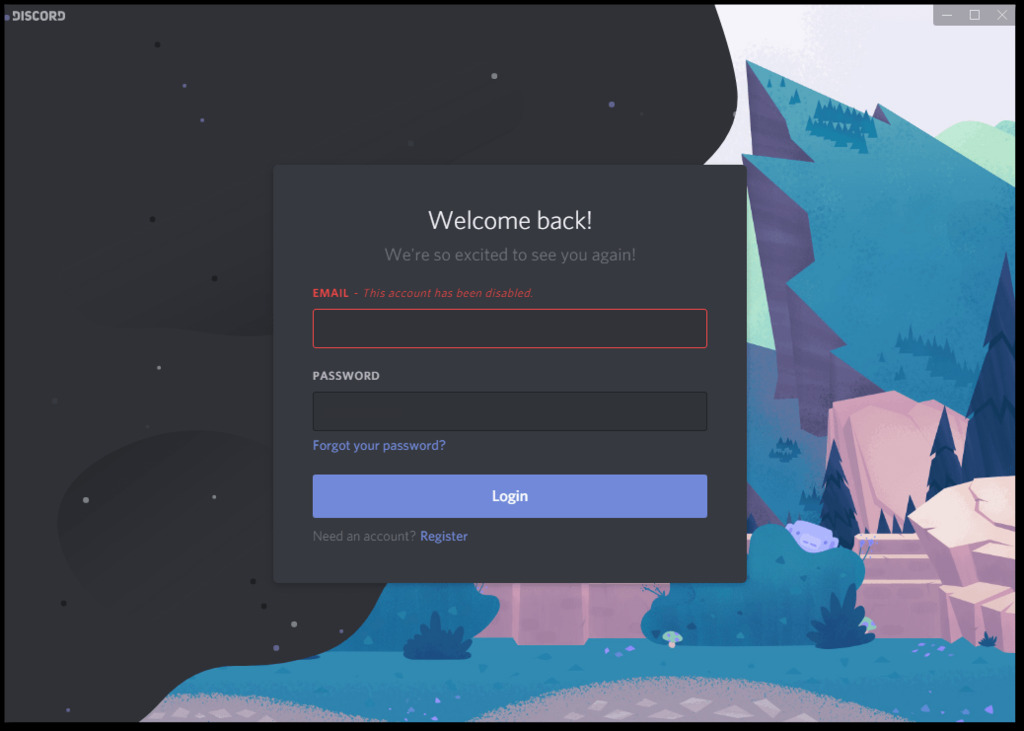 discord account disabled