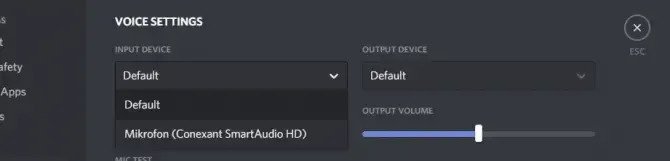 discord not detecting mic