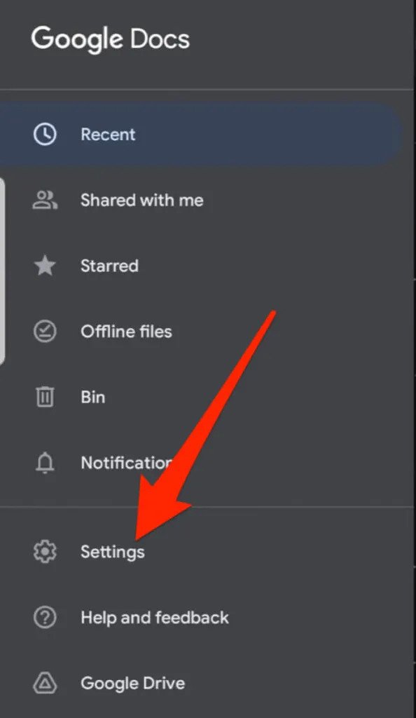 google docs dark mode