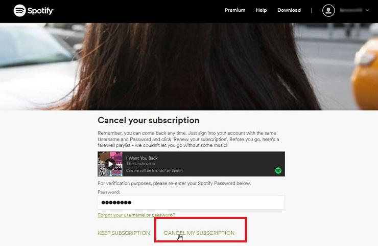 how to delete a spotify account