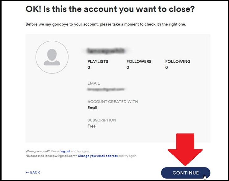 how to delete spotify account