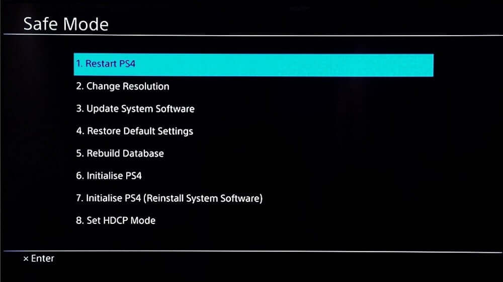 how to factory reset ps4