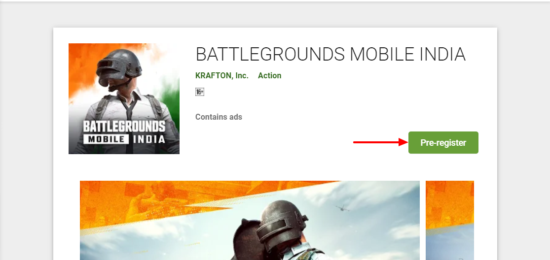 Battleground Mobile India Pre-registration