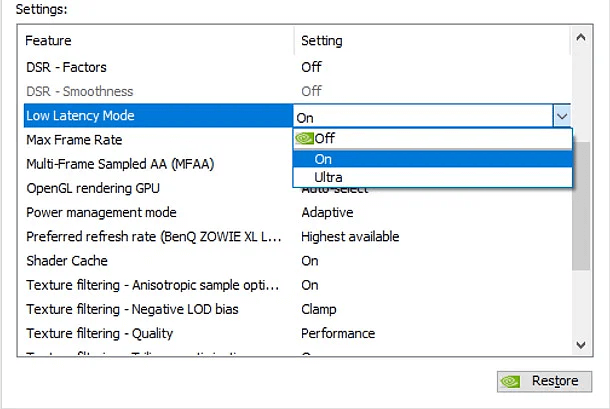 best nvidia control panel settings