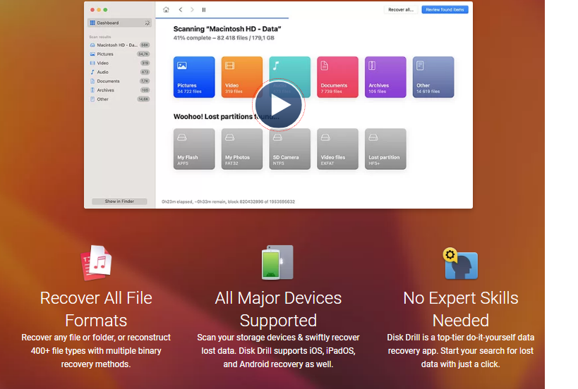 Disk Drill Mac Data Recovery Software