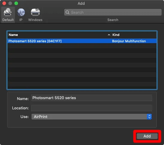 how to add printer to mac