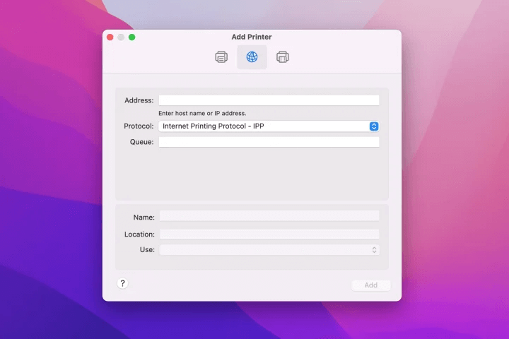 how to add printer to mac