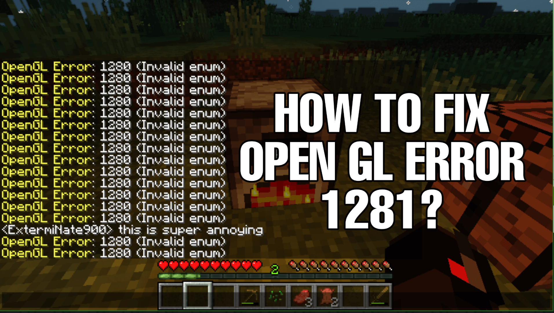 Minecraft OpenGL error 1281