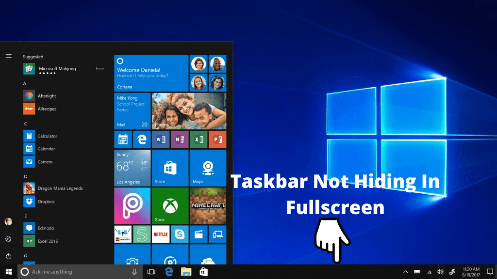 Taskbar Not Hiding