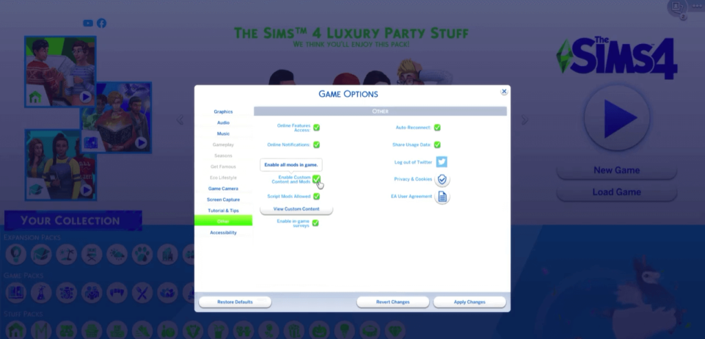 ui cheats sims 4