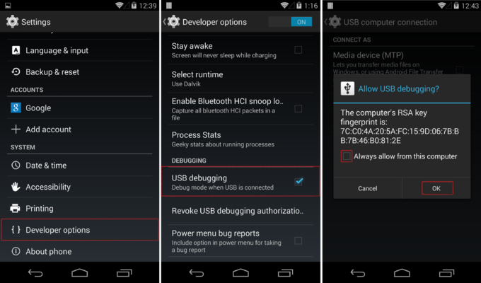 USB Debugging on Android Devices 